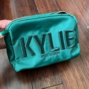 BRAND NEW - Teal Green KYLIE Makeup Bag - Zipper Cosmetic Case - Rare Find